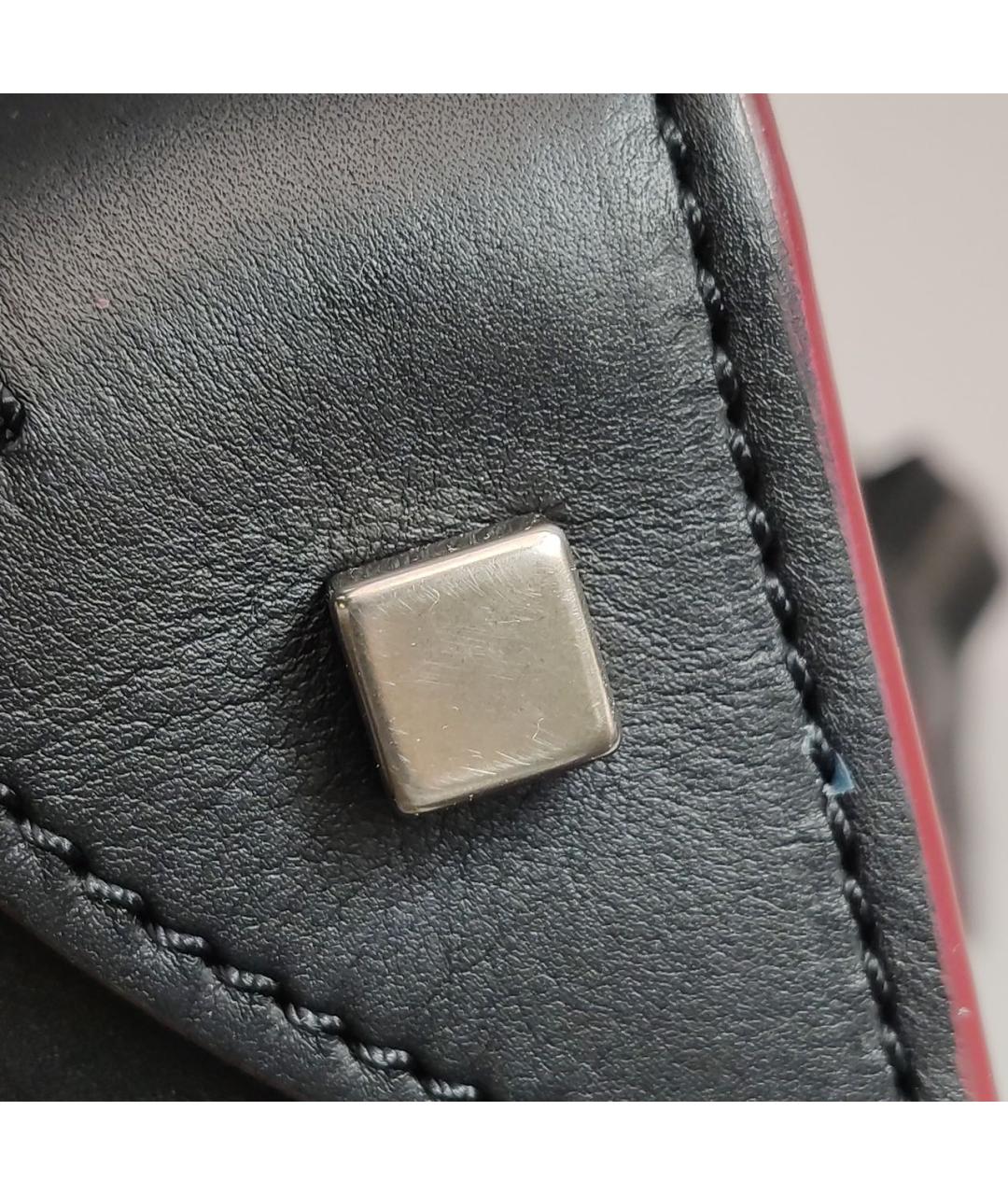 CELINE Черная кожаная сумка тоут, фото 7