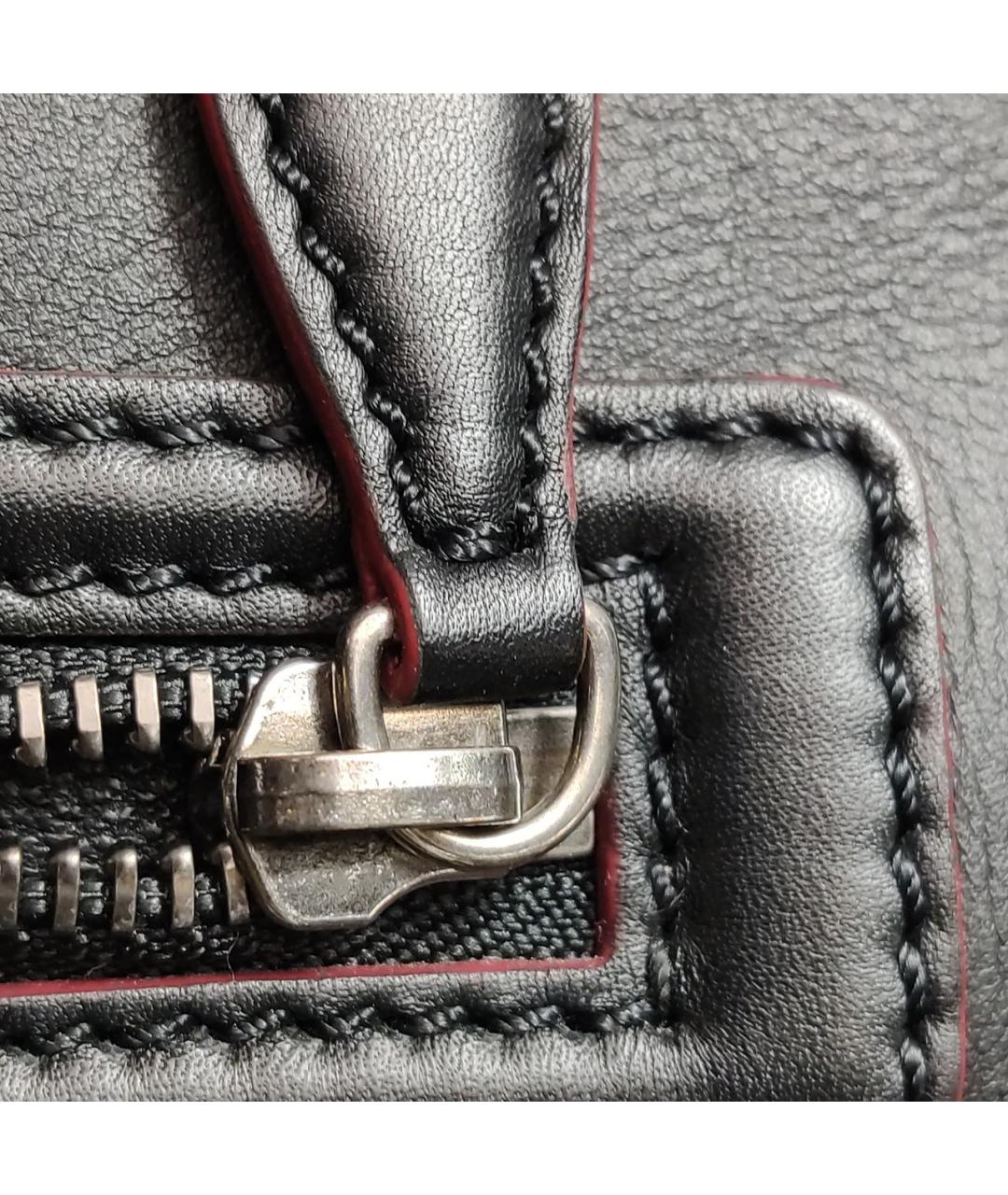 CELINE Черная кожаная сумка тоут, фото 6