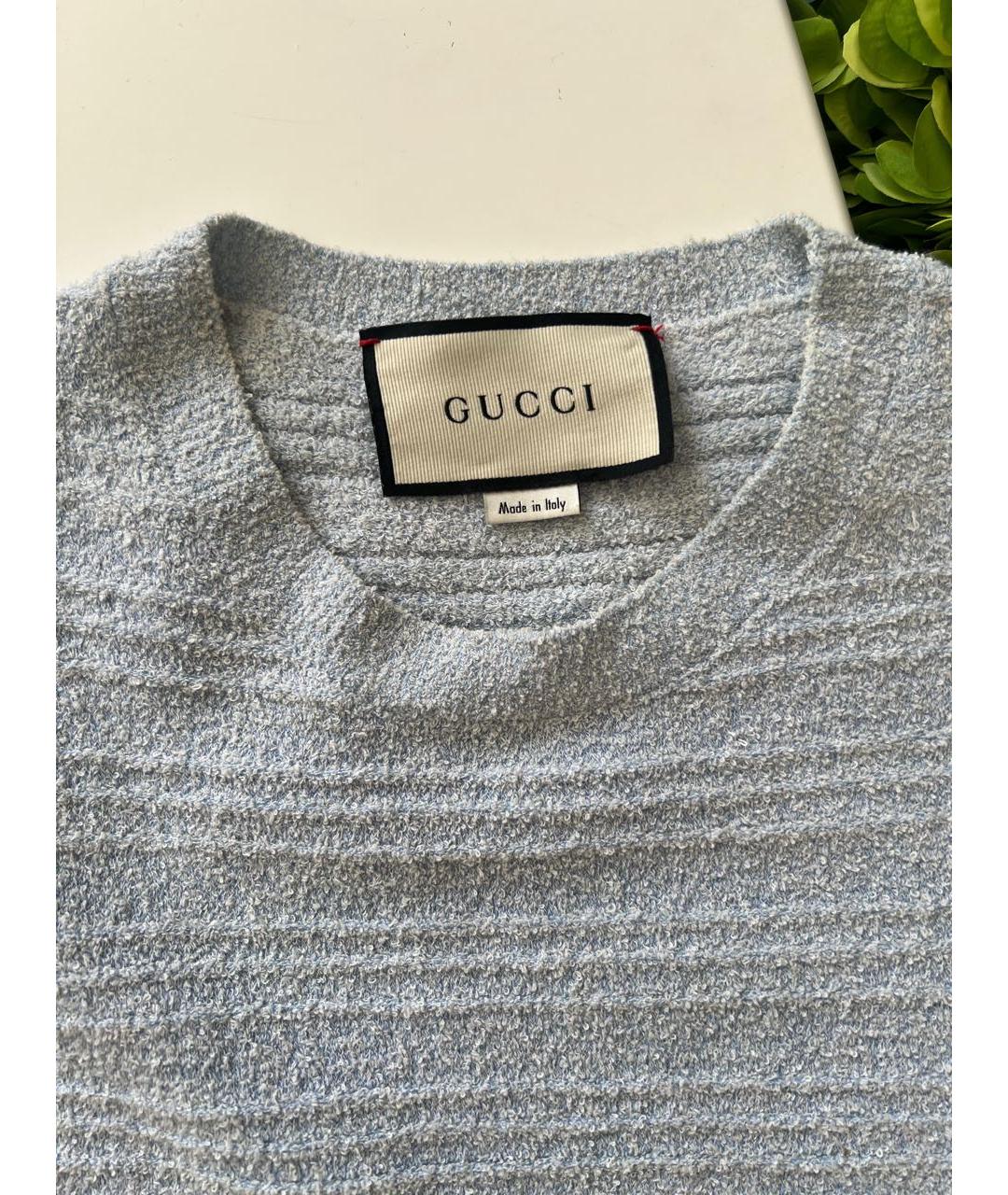 GUCCI Голубой джемпер / свитер, фото 3