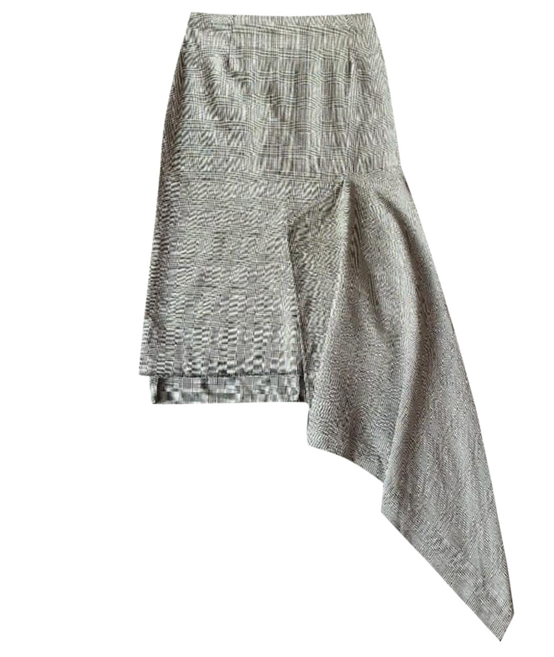 BALENCIAGA Серая шерстяная юбка макси, фото 1