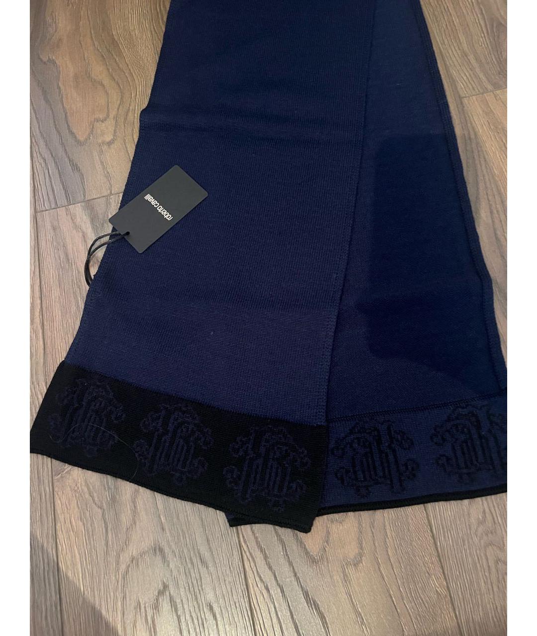 ROBERTO CAVALLI Темно-синий шарф, фото 2