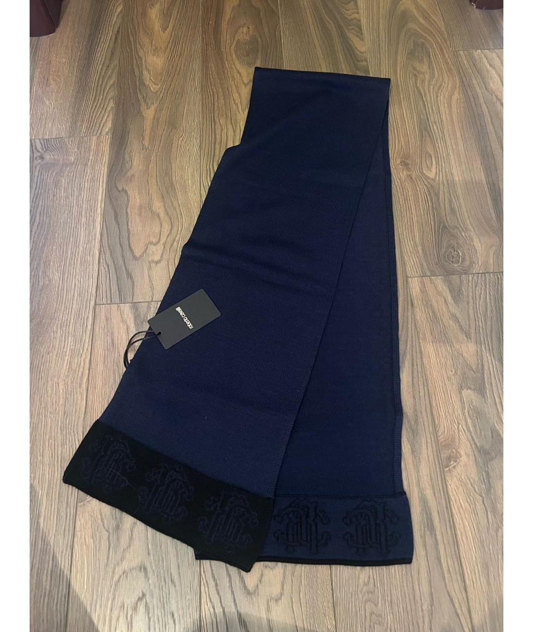 ROBERTO CAVALLI Темно-синий шарф, фото 3