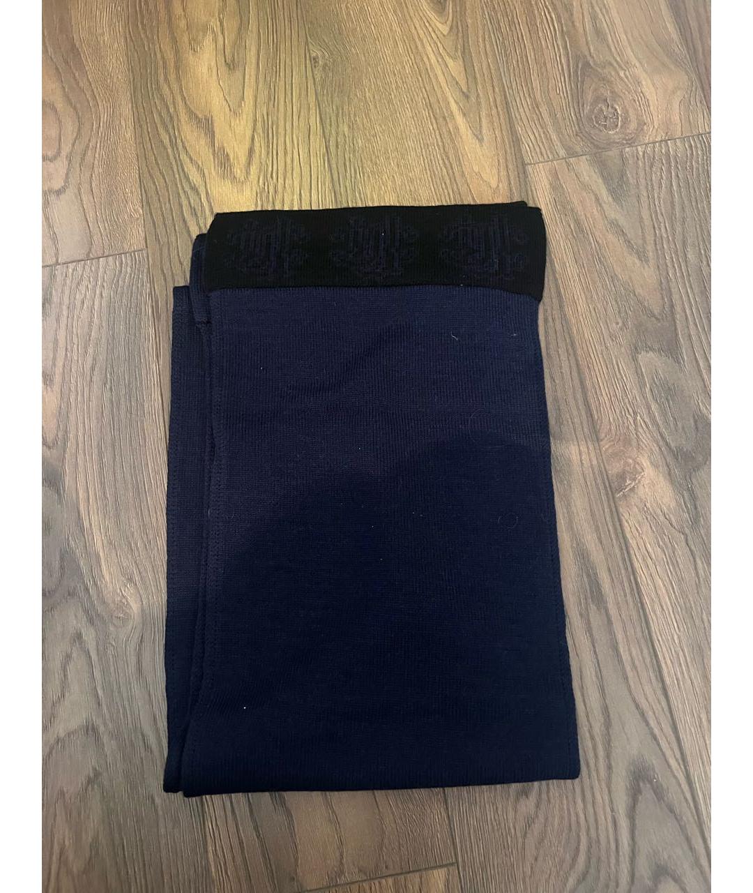 ROBERTO CAVALLI Темно-синий шарф, фото 4