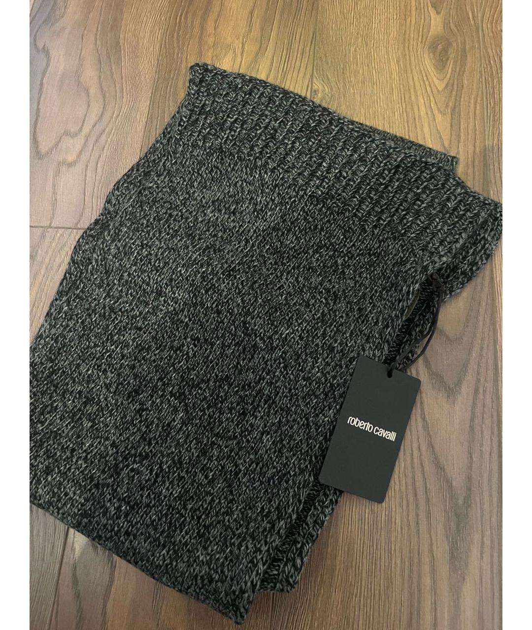 ROBERTO CAVALLI Серый шарф, фото 2