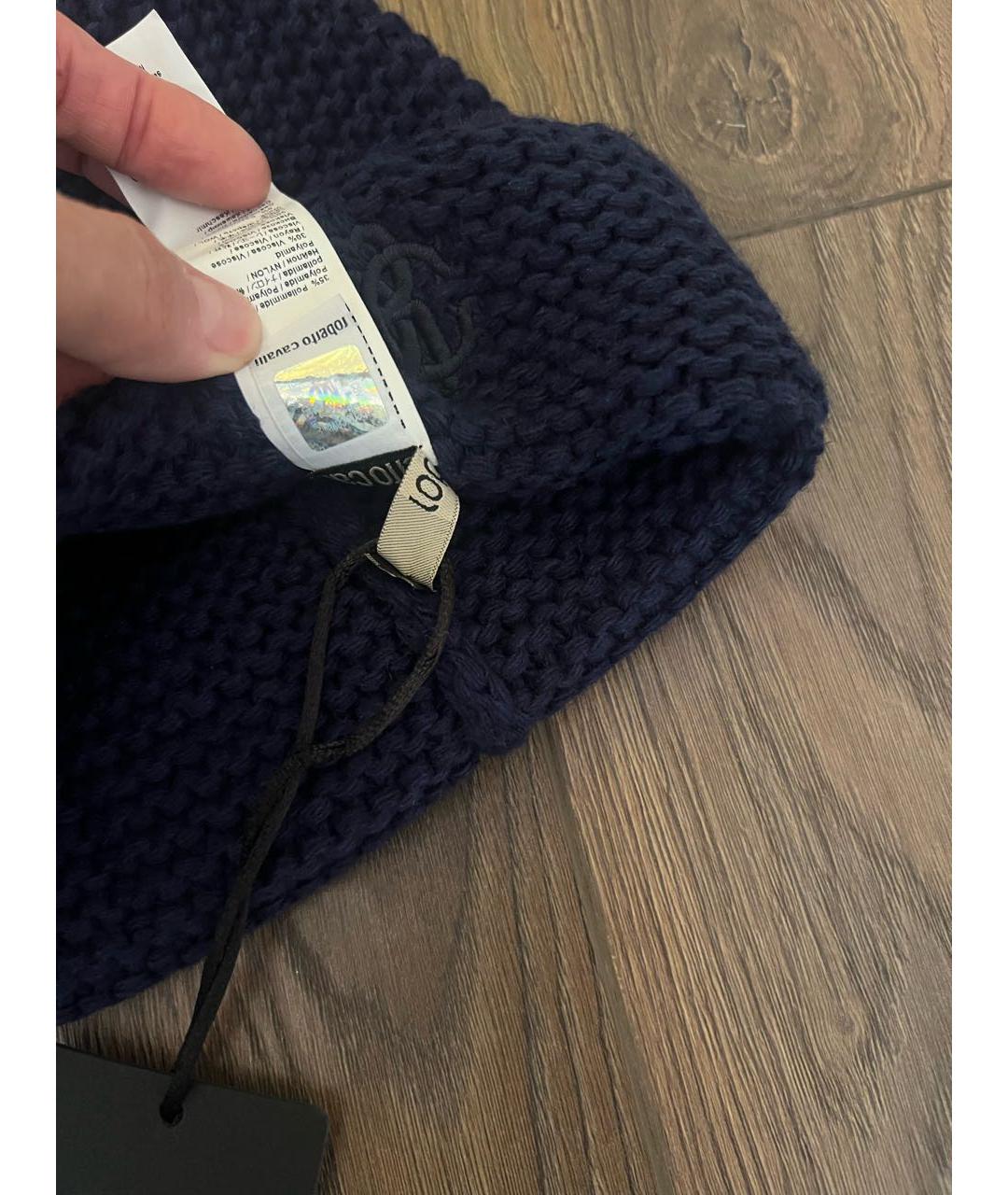 ROBERTO CAVALLI Темно-синий шарф, фото 5