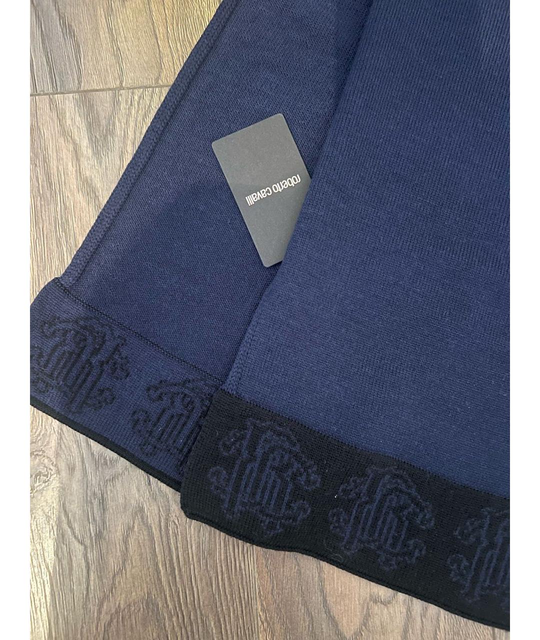 ROBERTO CAVALLI Темно-синий шарф, фото 6