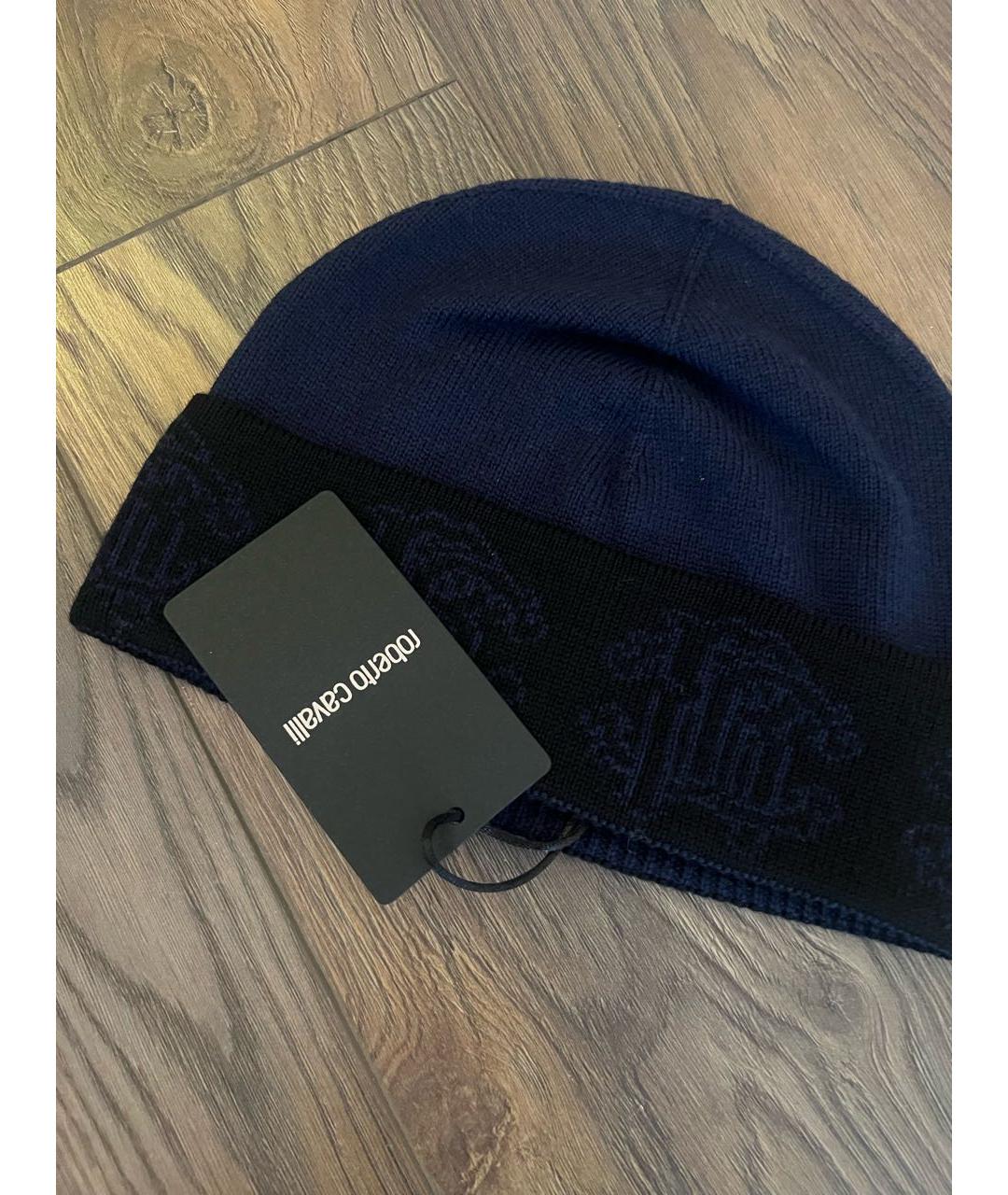 ROBERTO CAVALLI Темно-синий шарф, фото 3