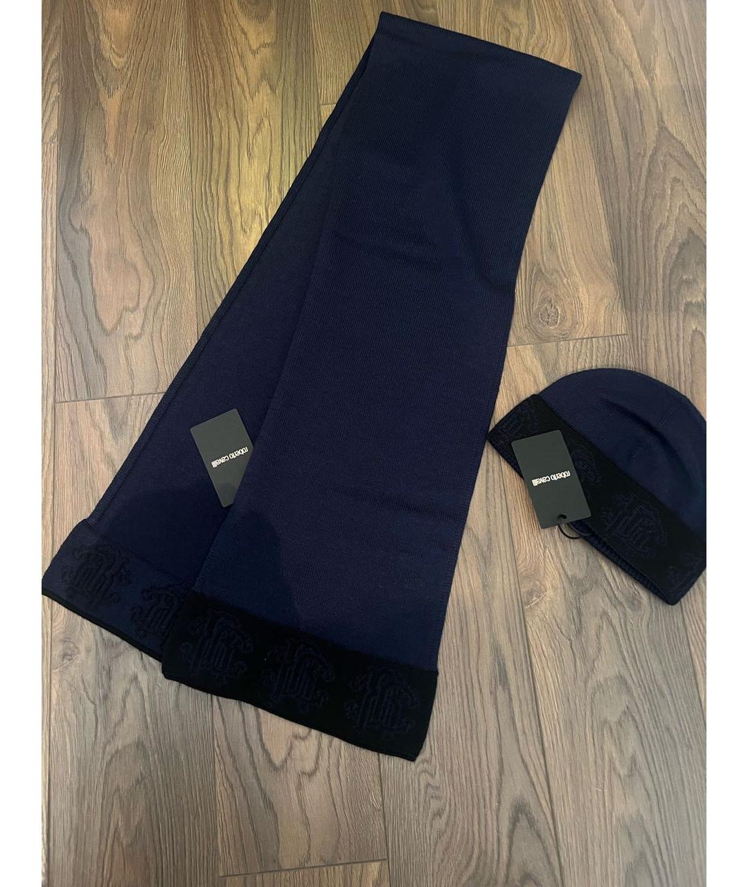 ROBERTO CAVALLI Темно-синий шарф, фото 5