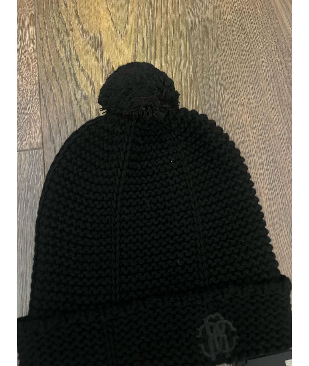 ROBERTO CAVALLI Черная шапка, фото 4