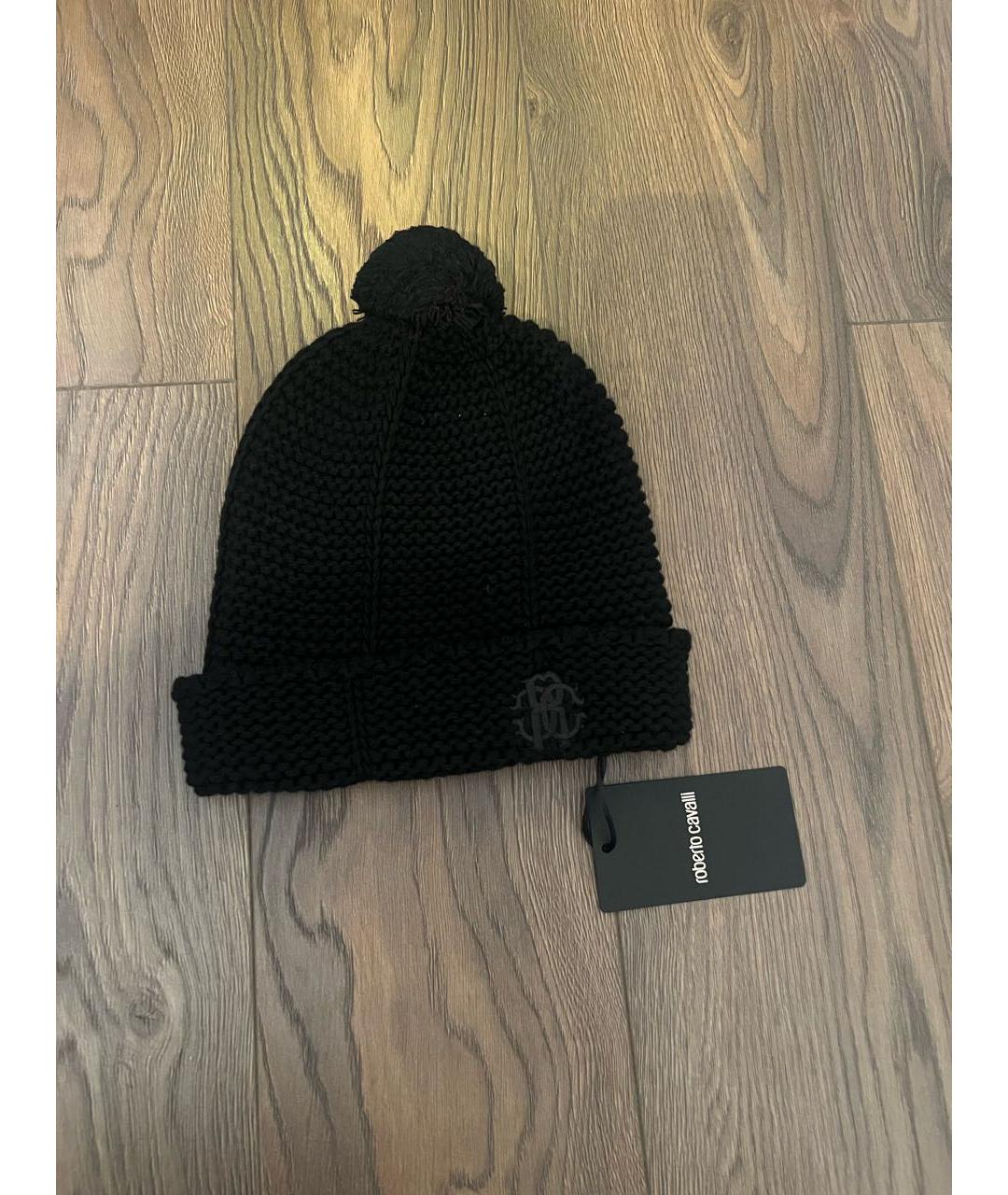 ROBERTO CAVALLI Черная шапка, фото 6