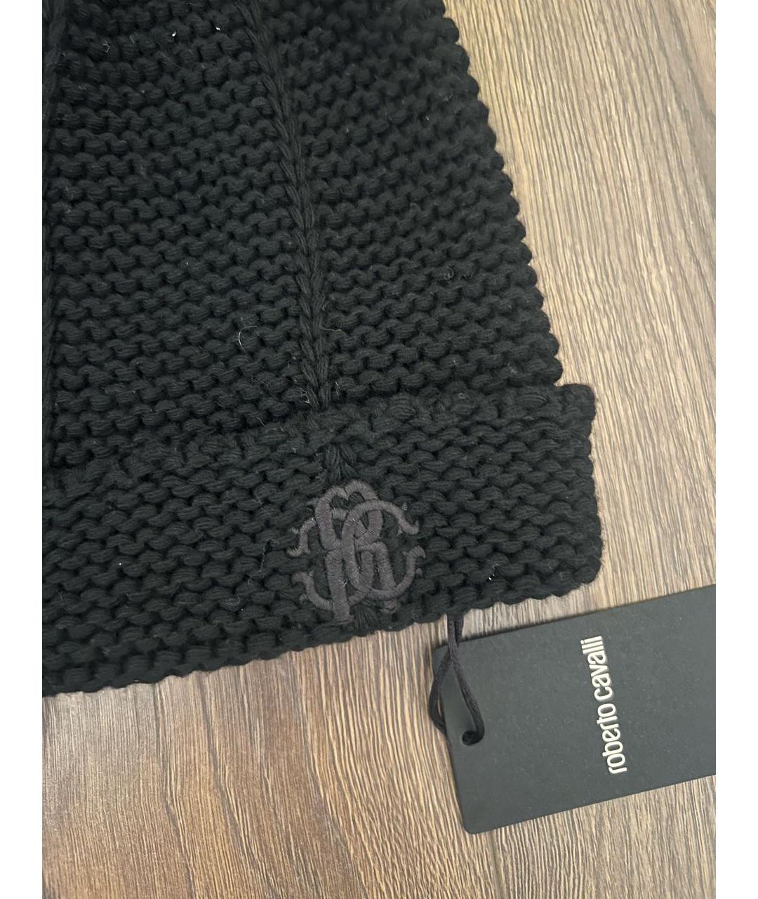 ROBERTO CAVALLI Черная шапка, фото 5