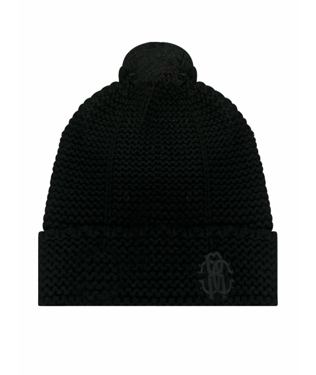 ROBERTO CAVALLI Черная шапка, фото 1