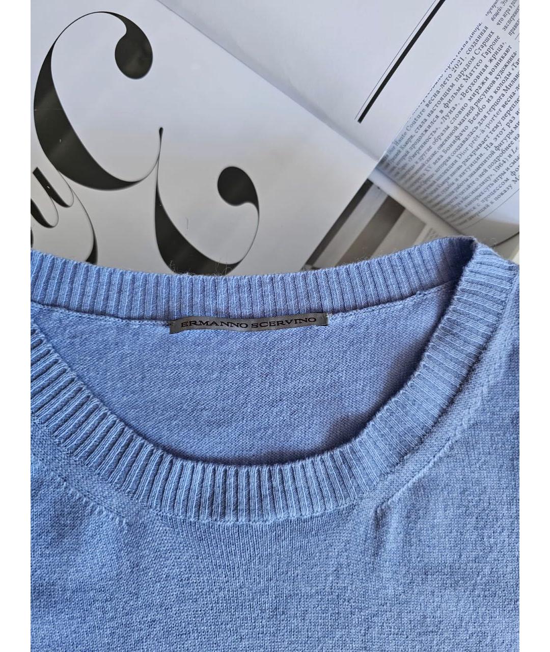 ERMANNO SCERVINO Голубая майка, фото 3