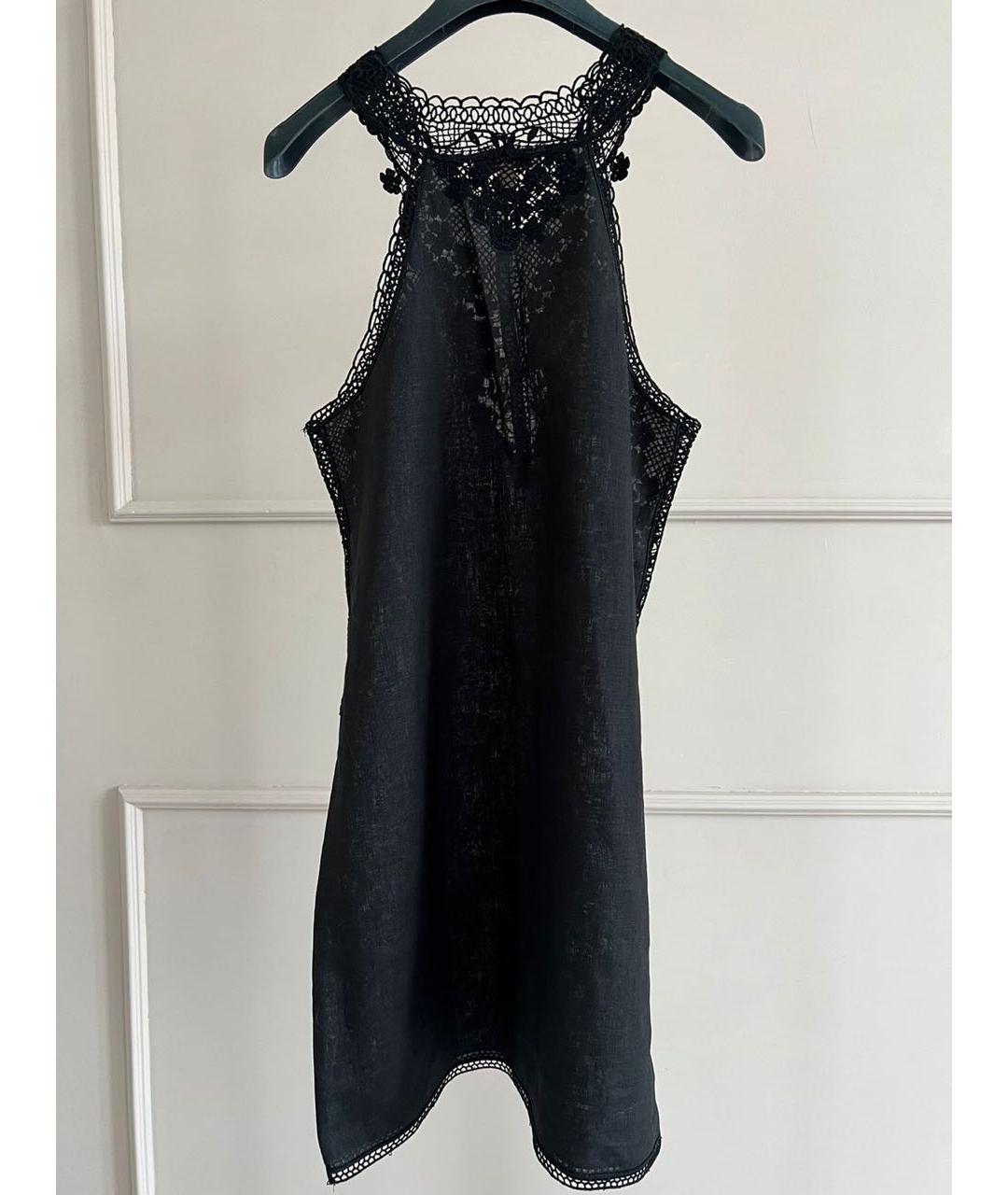 ERMANNO SCERVINO Черный льняной сарафан, фото 2