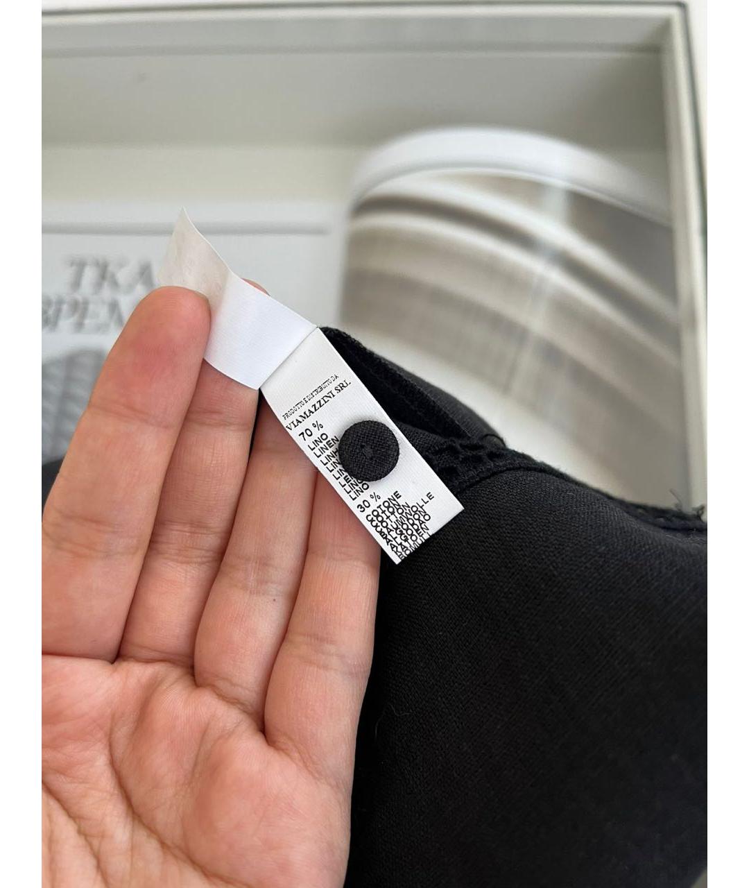 ERMANNO SCERVINO Черный льняной сарафан, фото 4