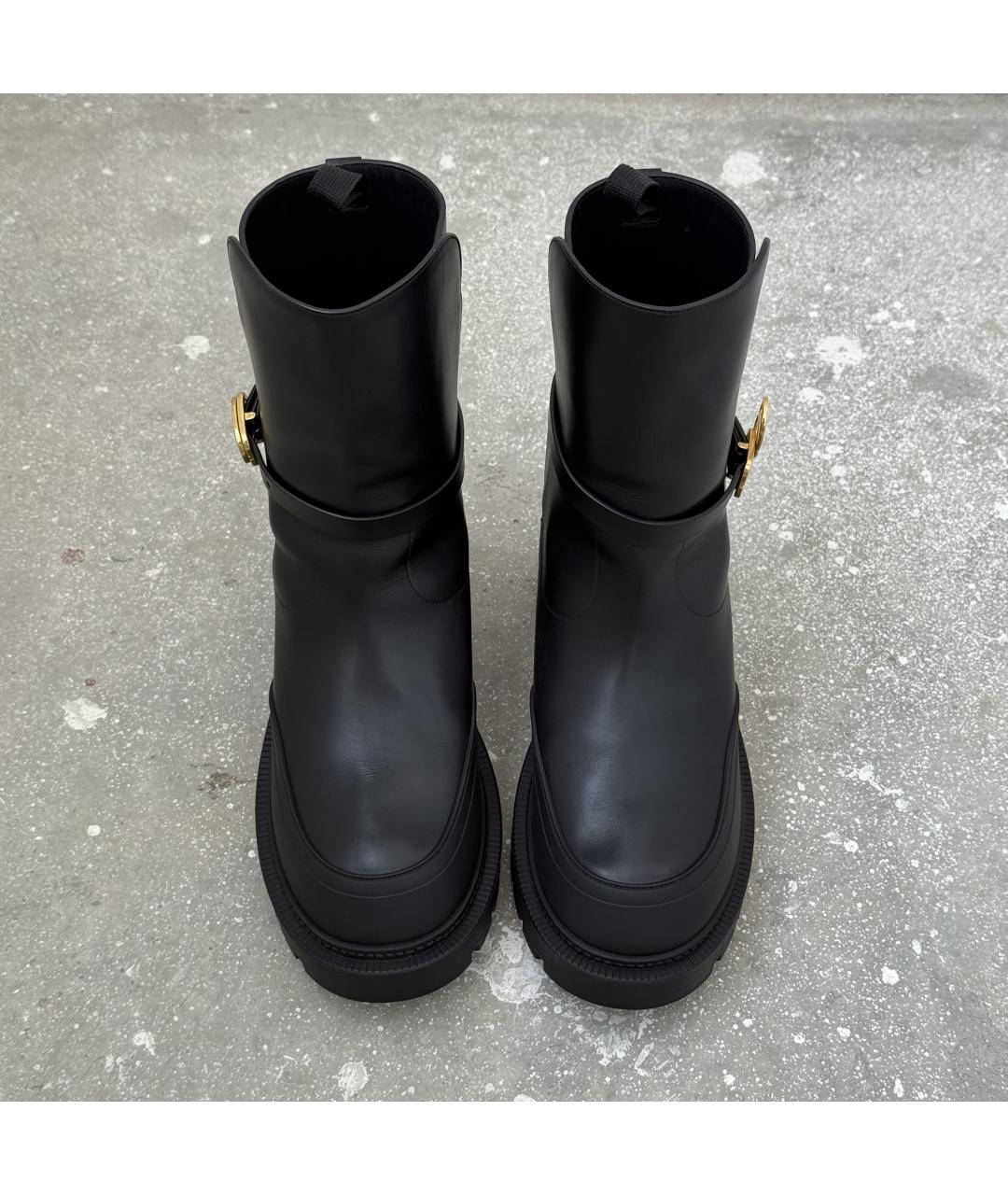 CHRISTIAN DIOR Черные кожаные полусапоги, фото 6