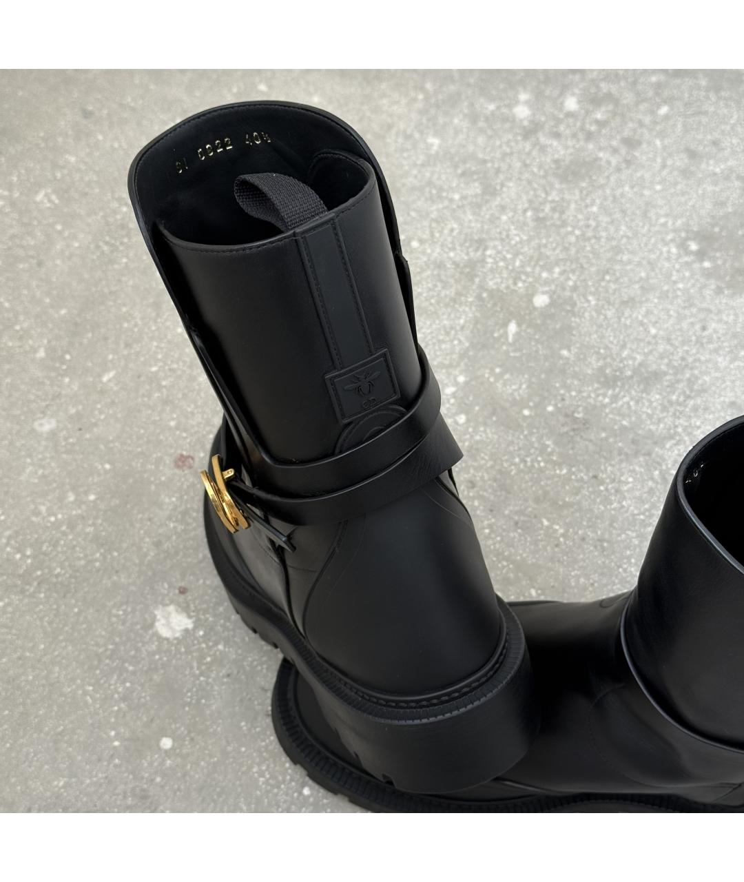 CHRISTIAN DIOR Черные кожаные полусапоги, фото 8