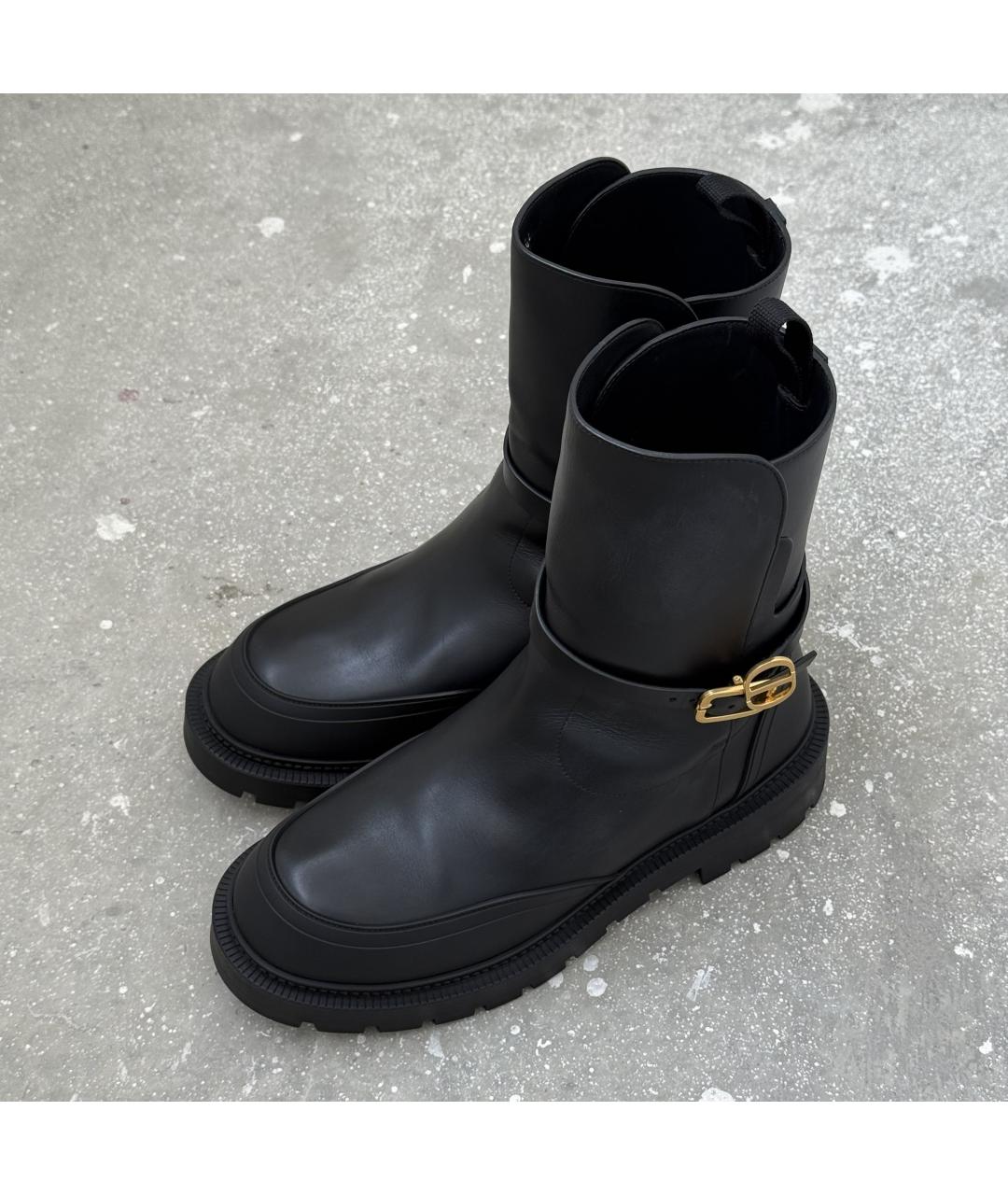 CHRISTIAN DIOR Черные кожаные полусапоги, фото 2