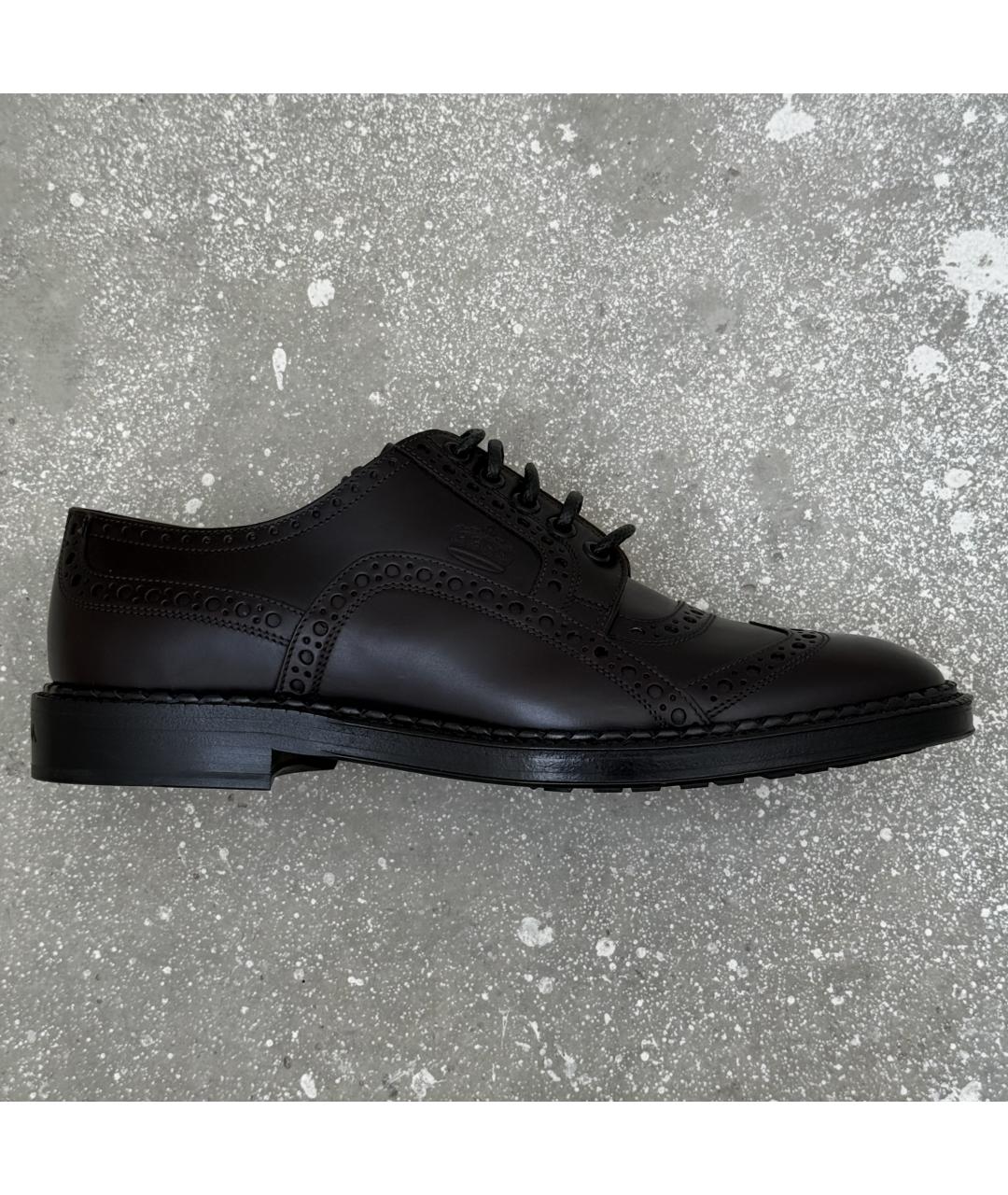 DOLCE&GABBANA Коричневые кожаные туфли, фото 10