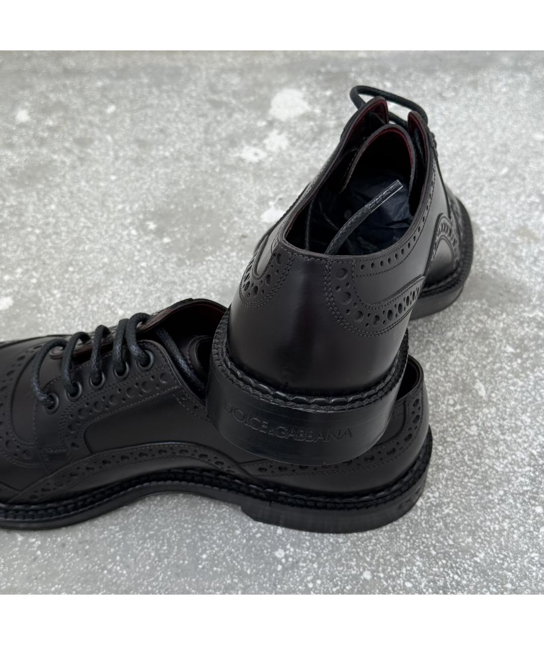 DOLCE&GABBANA Коричневые кожаные туфли, фото 8