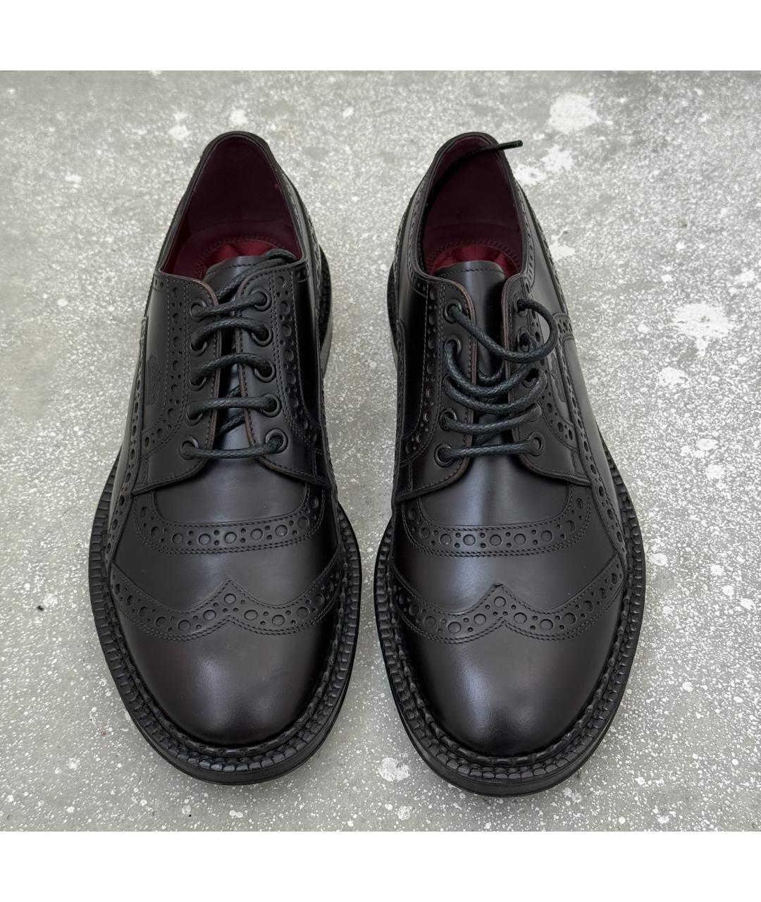 DOLCE&GABBANA Коричневые кожаные туфли, фото 7