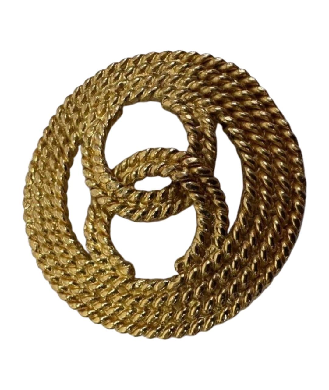 CHANEL Золотая металлическая булавка / брошь, фото 1