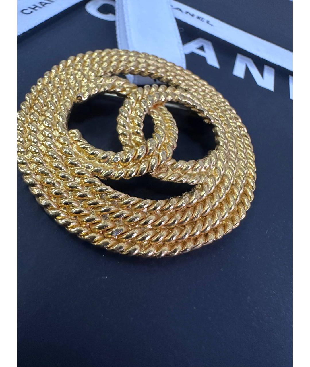 CHANEL Золотая металлическая булавка / брошь, фото 6