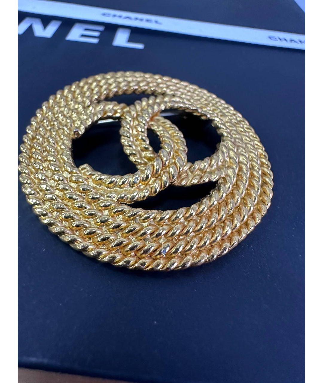 CHANEL Золотая металлическая булавка / брошь, фото 3