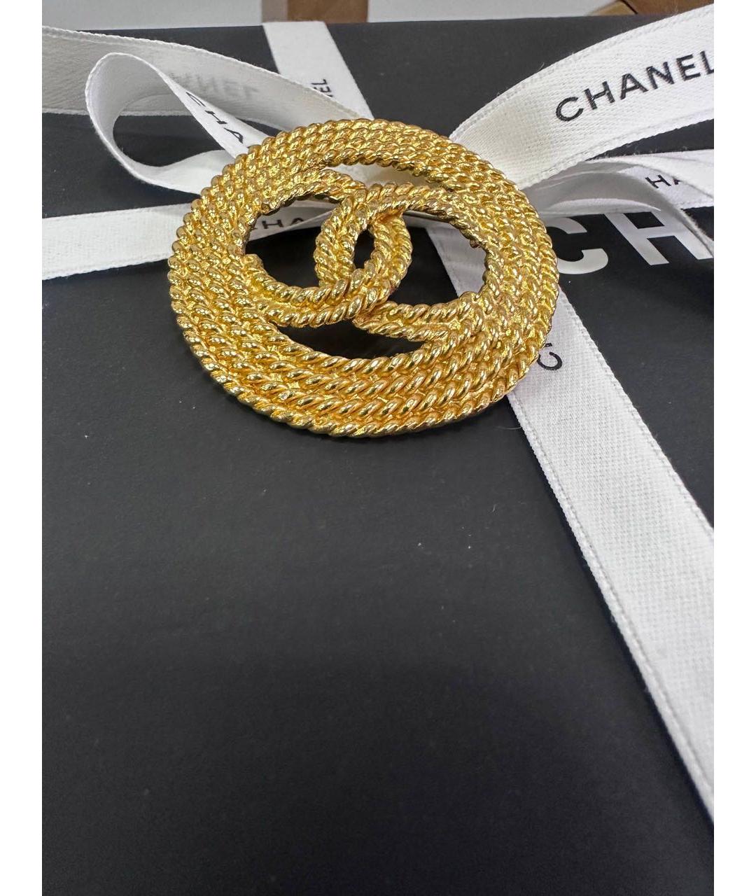 CHANEL Золотая металлическая булавка / брошь, фото 2