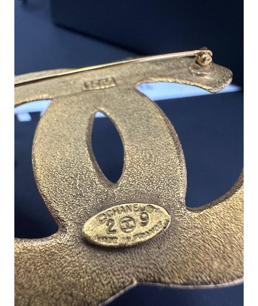 CHANEL Золотая металлическая булавка / брошь, фото 4