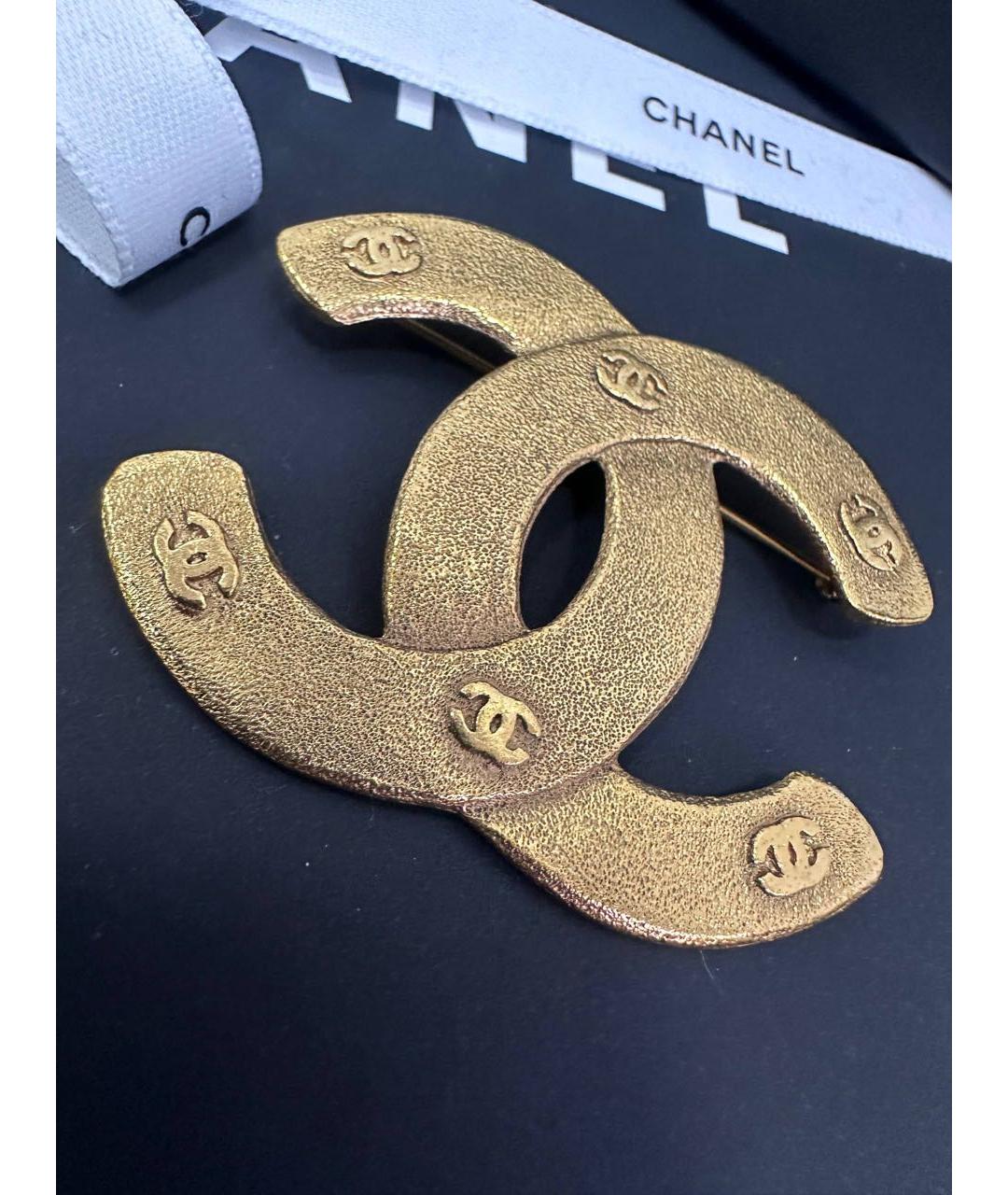 CHANEL Золотая металлическая булавка / брошь, фото 6