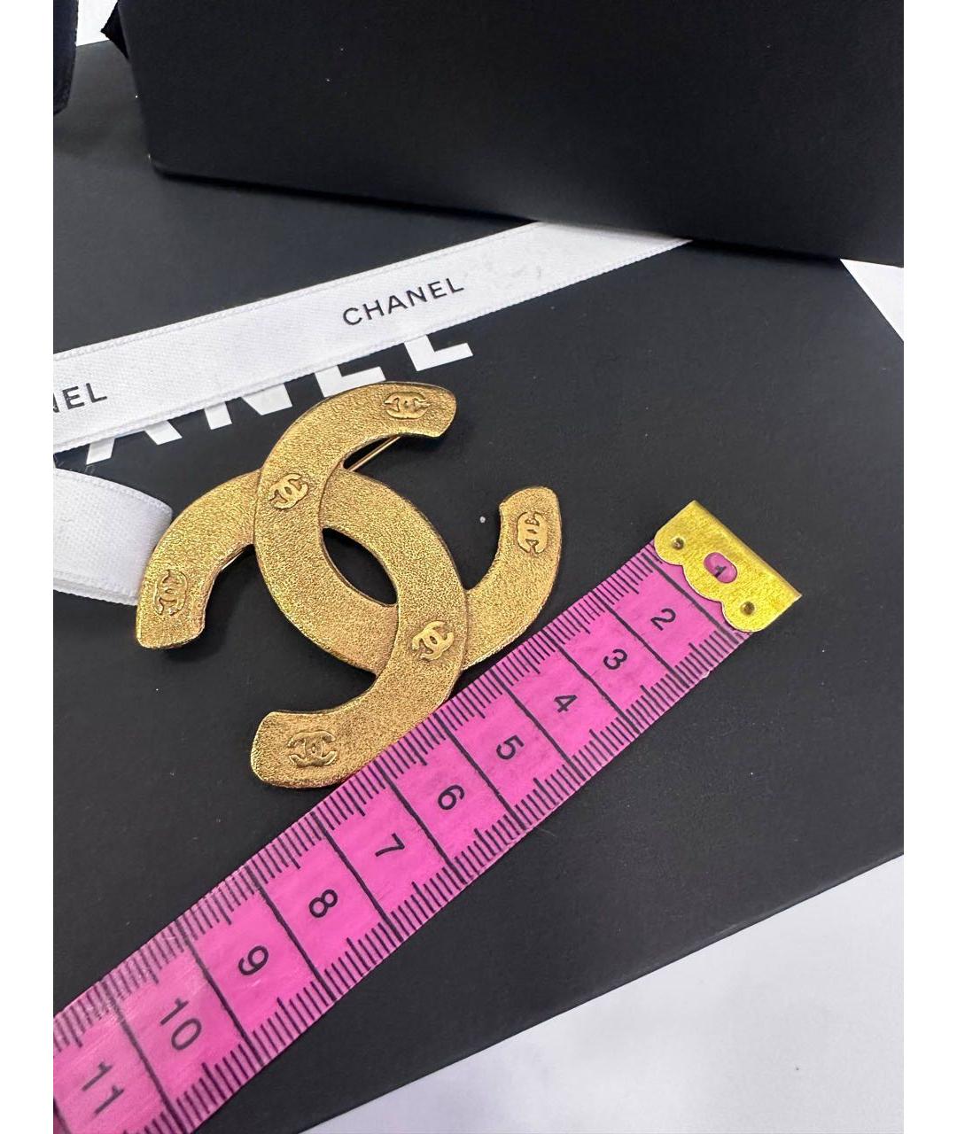 CHANEL Золотая металлическая булавка / брошь, фото 7