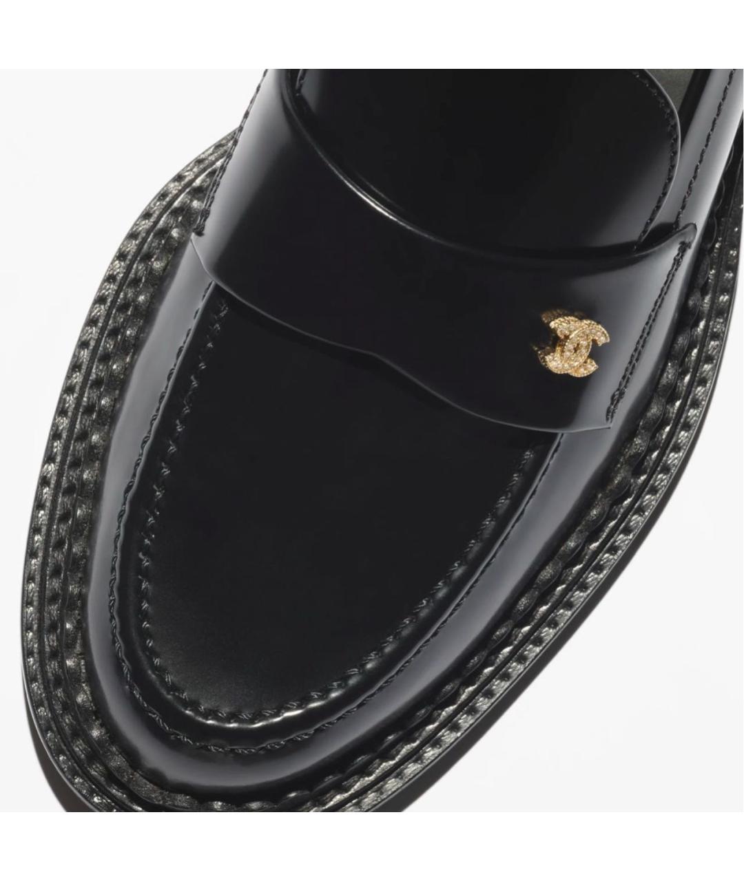 CHANEL Черные кожаные лоферы, фото 5