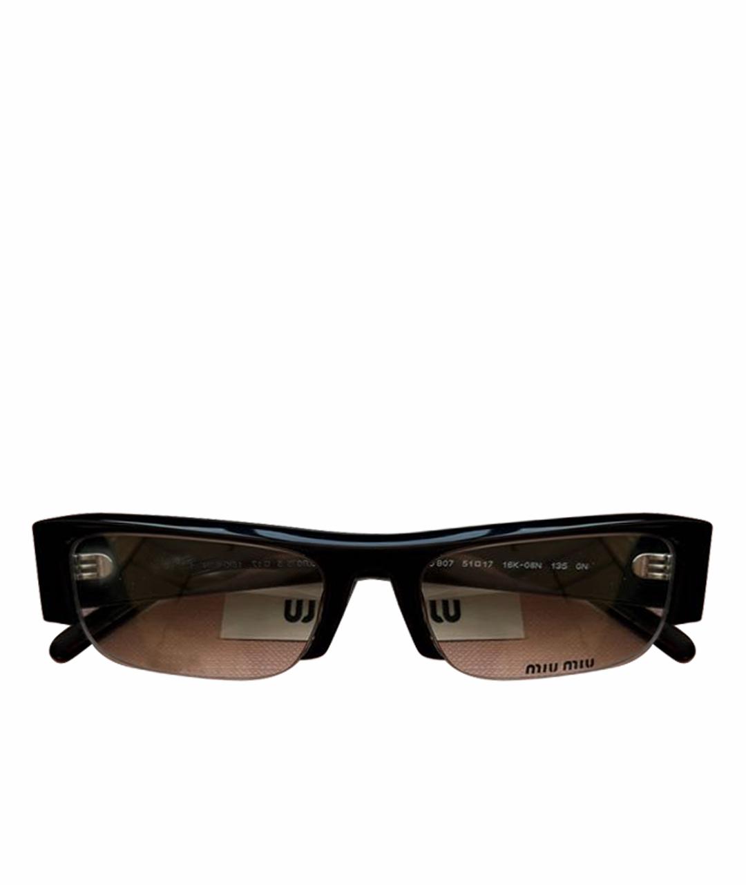 MIU MIU Черные пластиковые солнцезащитные очки, фото 1