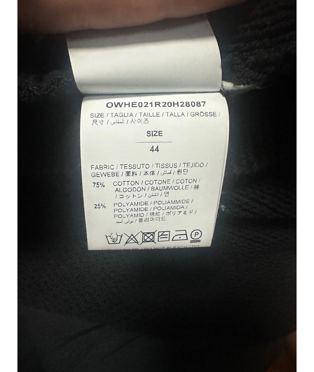 OFF-WHITE Черный хлопковый джемпер / свитер, фото 7