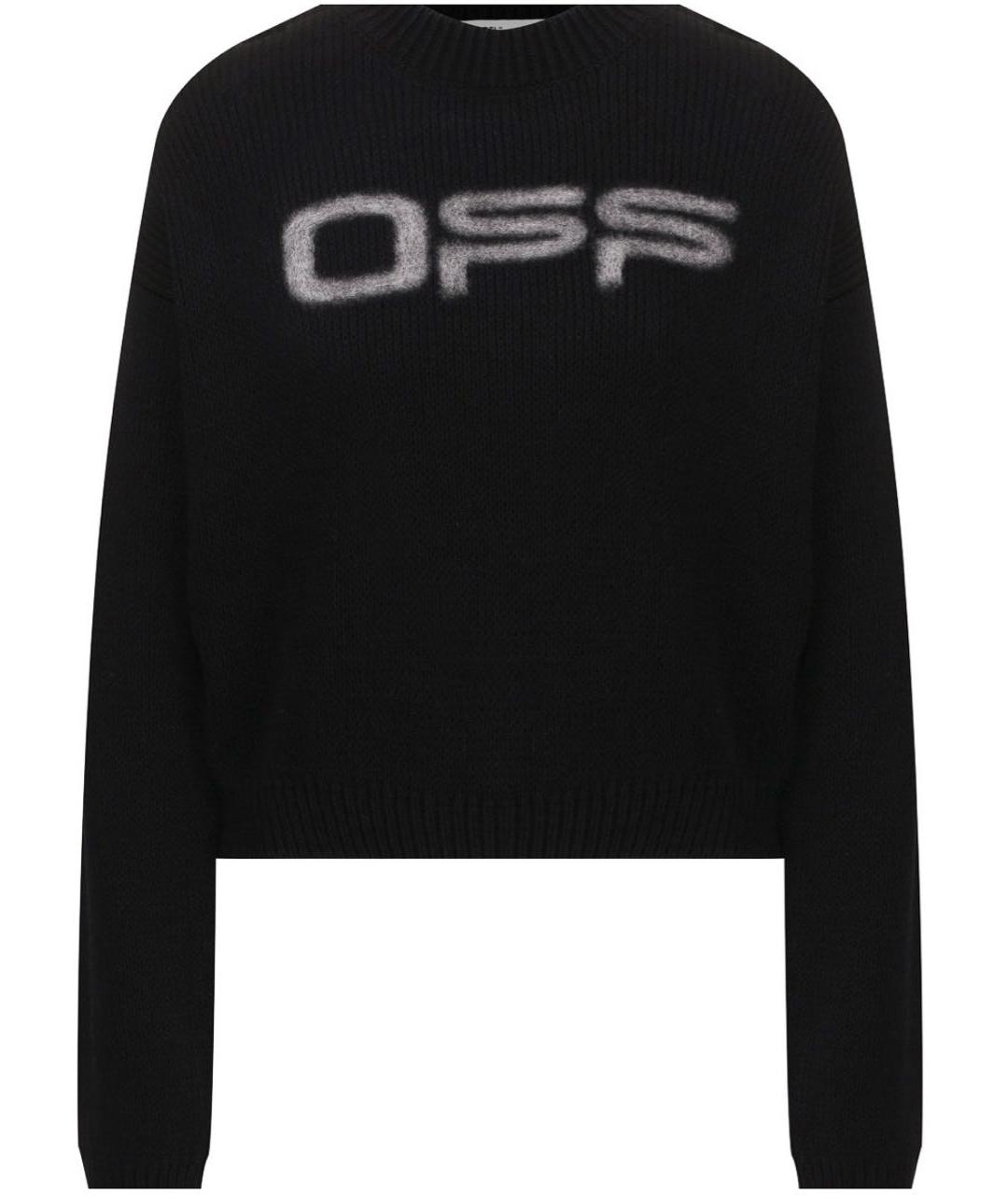 OFF-WHITE Черный хлопковый джемпер / свитер, фото 9