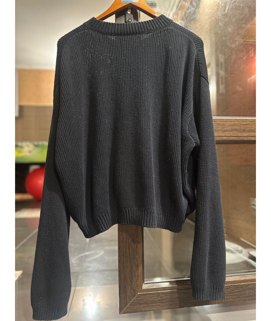 OFF-WHITE Черный хлопковый джемпер / свитер, фото 8