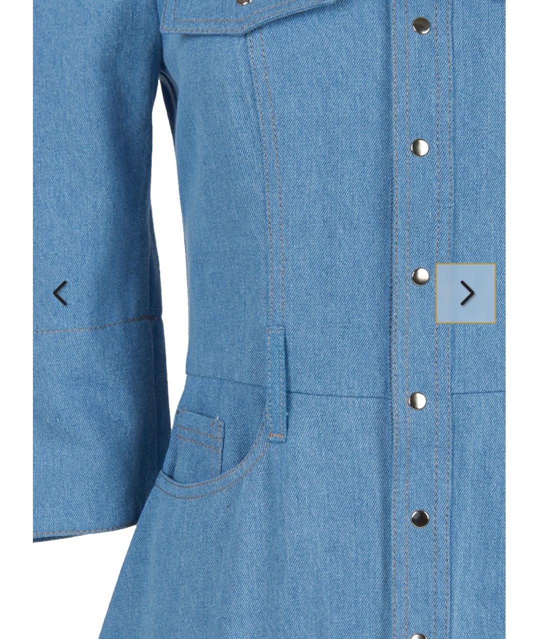 YANA RASKOVALOVA Синее хлопковое повседневное платье, фото 3