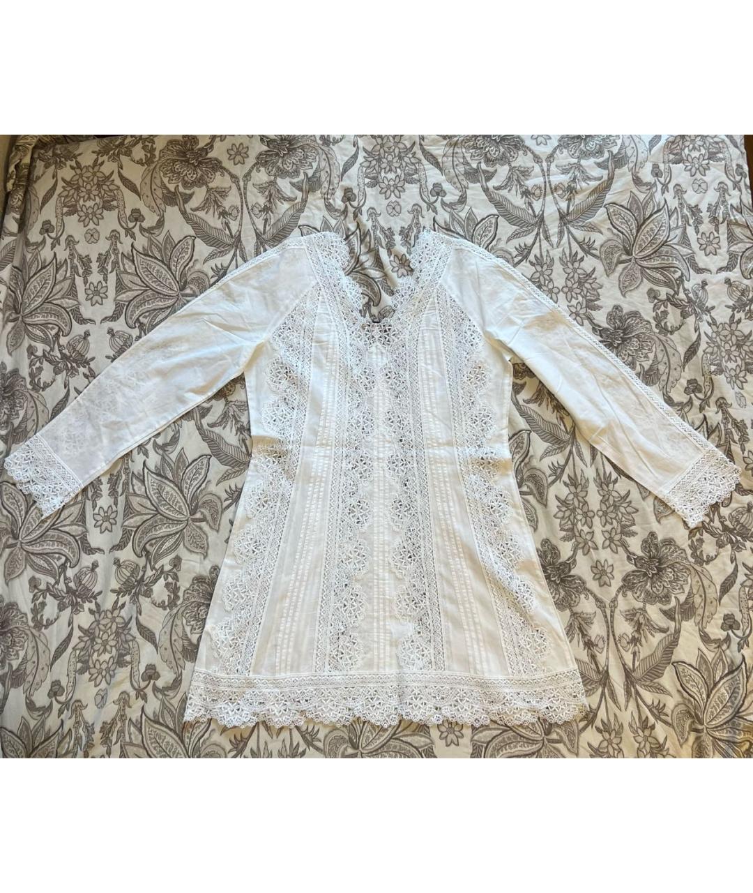 ERMANNO SCERVINO Белое хлопковое повседневное платье, фото 2