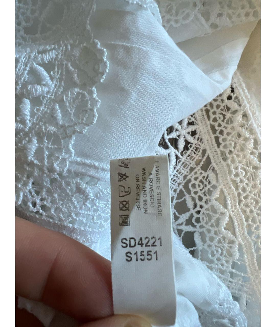 ERMANNO SCERVINO Белое хлопковое повседневное платье, фото 8