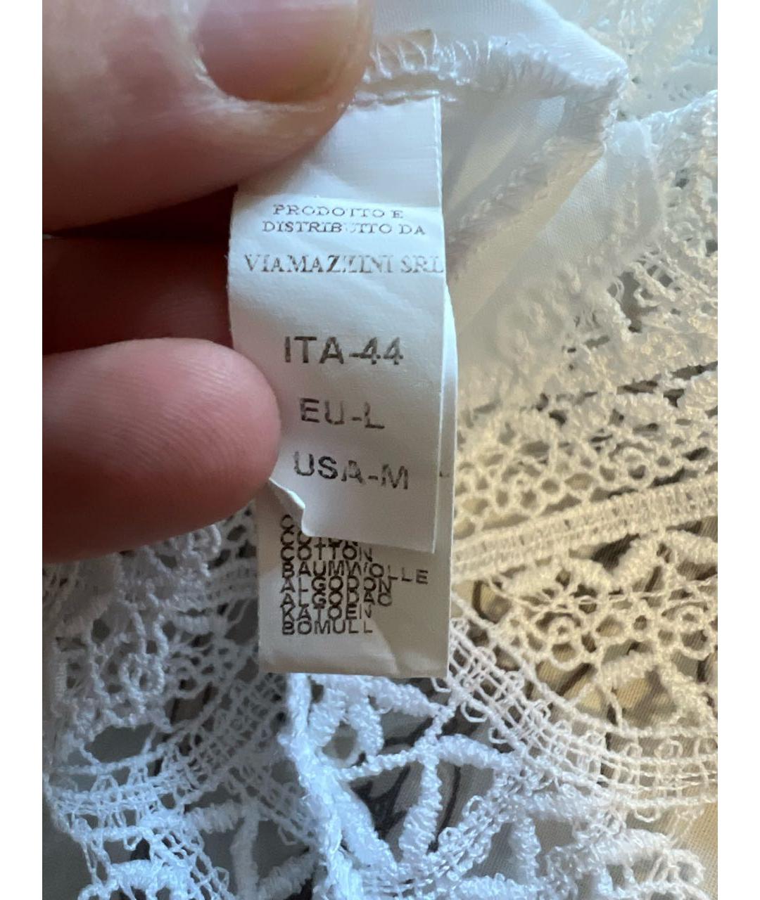 ERMANNO SCERVINO Белое хлопковое повседневное платье, фото 6