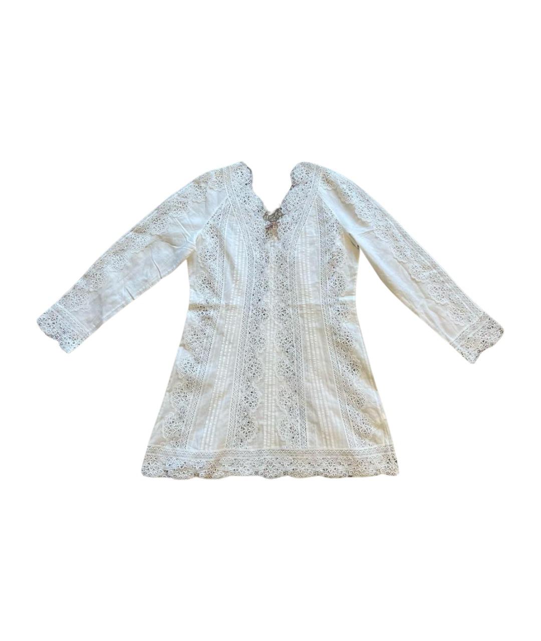 ERMANNO SCERVINO Белое хлопковое повседневное платье, фото 1