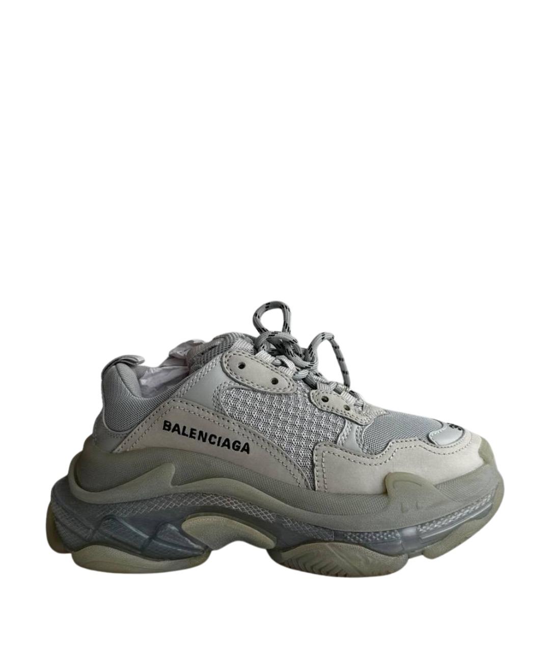 BALENCIAGA Серые текстильные кроссовки, фото 1