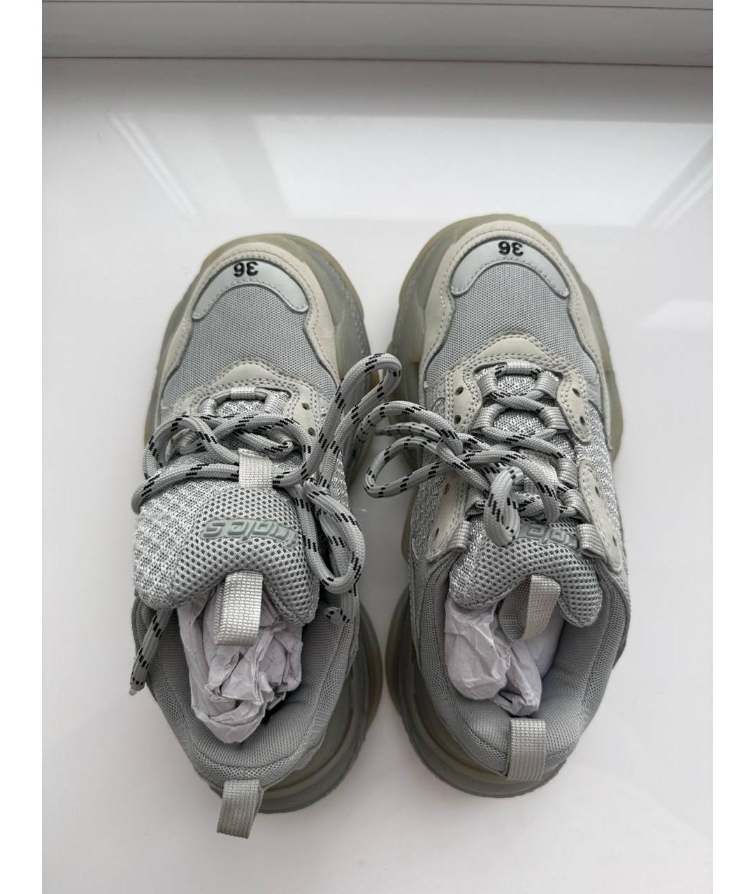 BALENCIAGA Серые текстильные кроссовки, фото 2