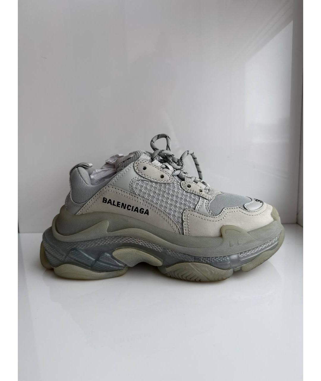 BALENCIAGA Серые текстильные кроссовки, фото 6