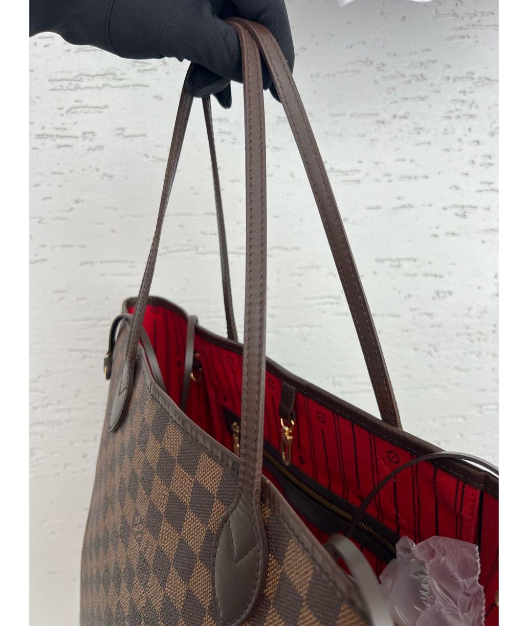 LOUIS VUITTON Коричневая сумка с короткими ручками, фото 7