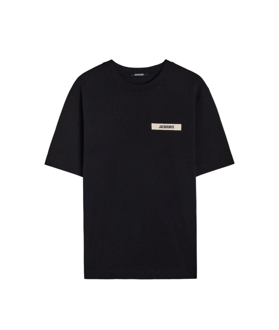 JACQUEMUS Черная хлопковая футболка, фото 1