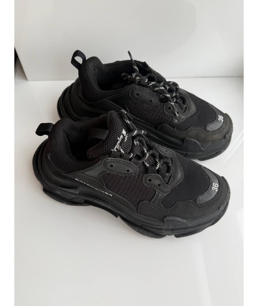 BALENCIAGA Черные текстильные кроссовки, фото 3