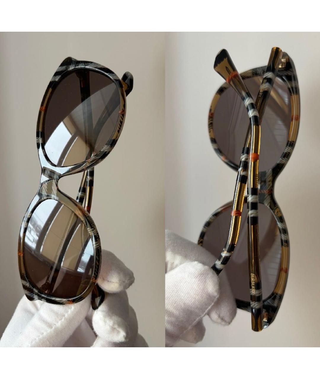 BURBERRY Мульти пластиковые солнцезащитные очки, фото 4