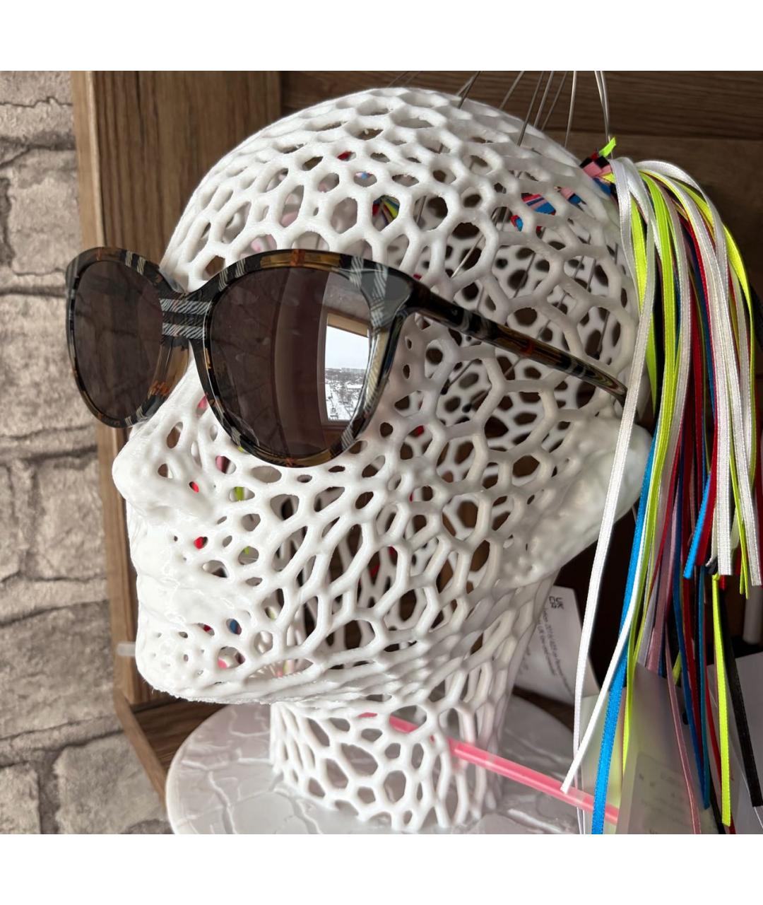 BURBERRY Мульти пластиковые солнцезащитные очки, фото 5